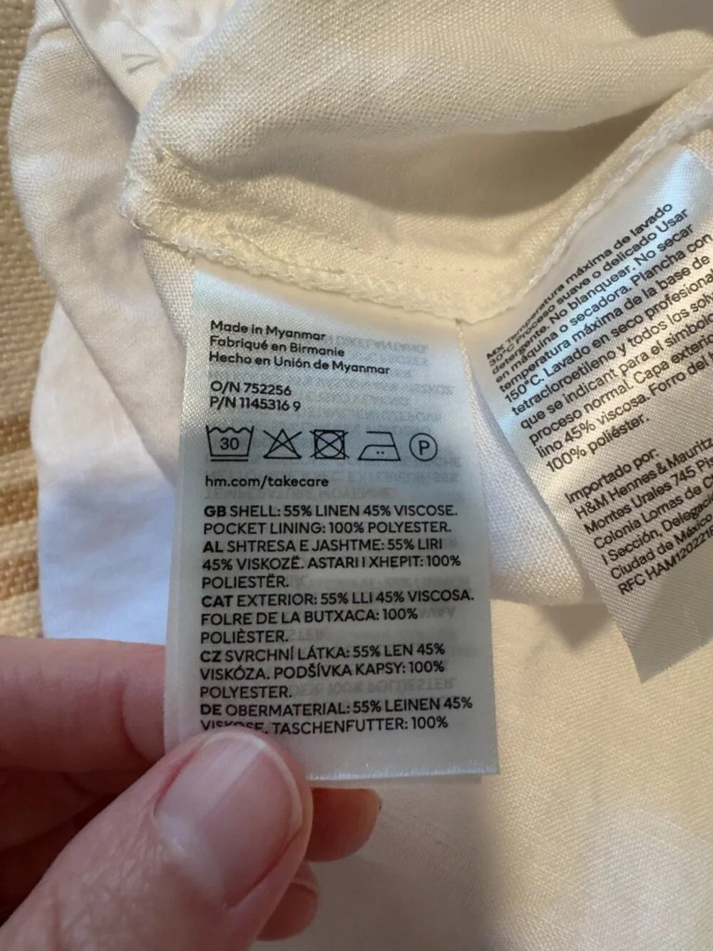 H&M linen blend